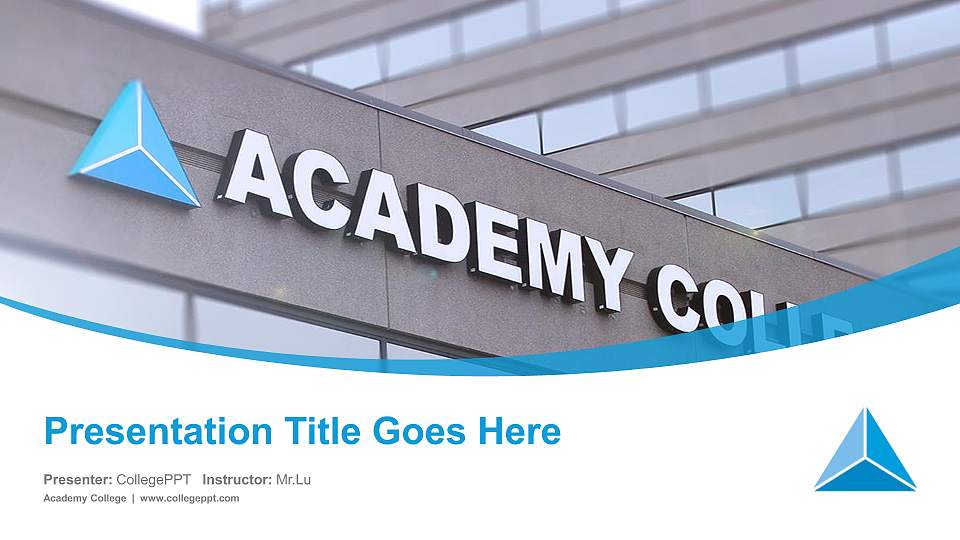 Academy College Course/Courseware Creation PPT Template16:9 ratio PPT effect preview image