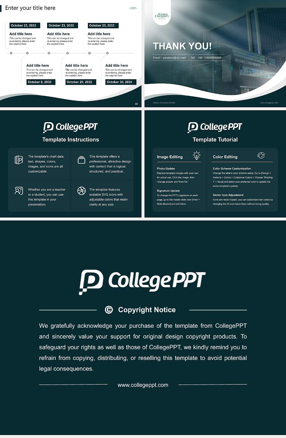 Antioch University-Seattle Lecture Sharing and Networking Event PPT Template4:3 ratio PPT effect preview image4