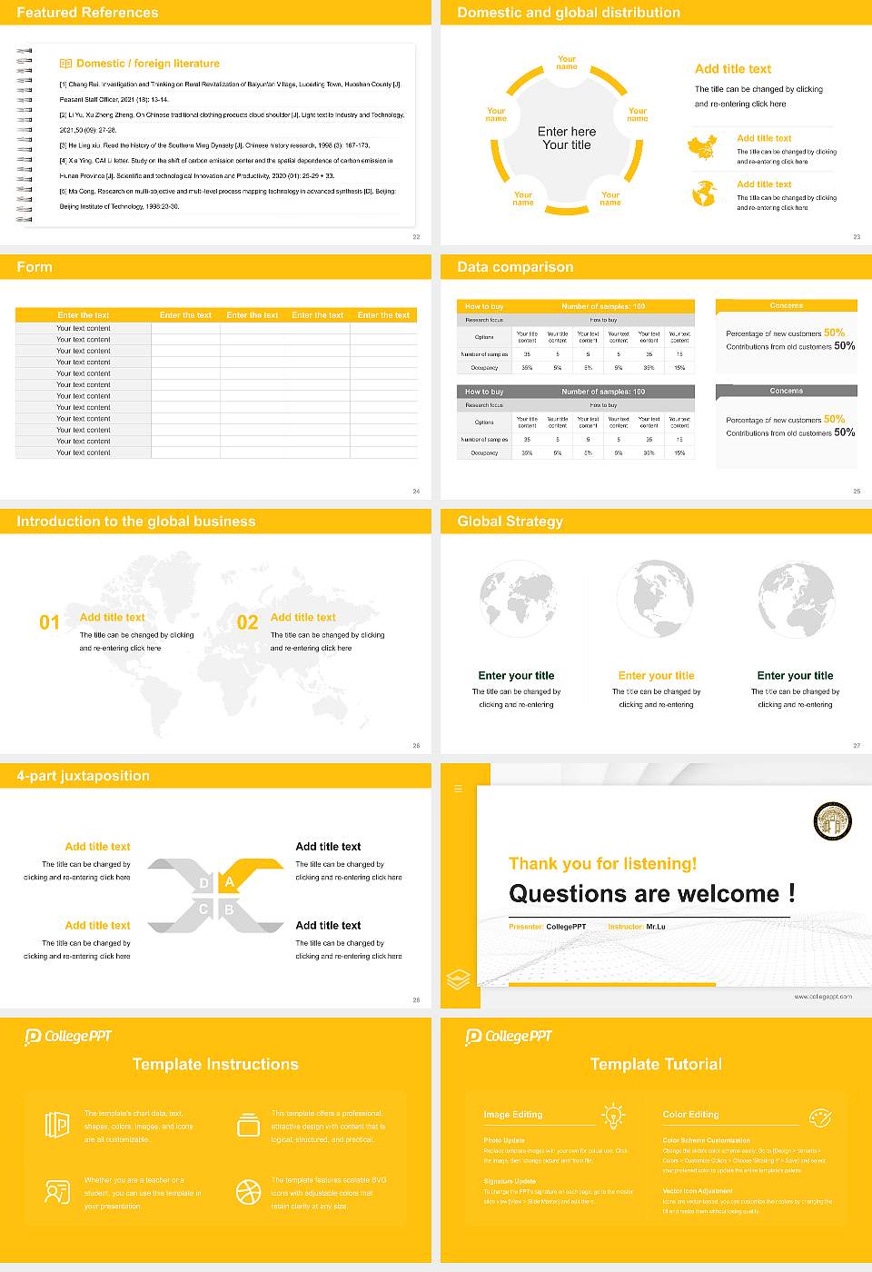 Adrian College Thesis Proposal/Graduation Defense PPT Template16:9 ratio PPT effect preview image4