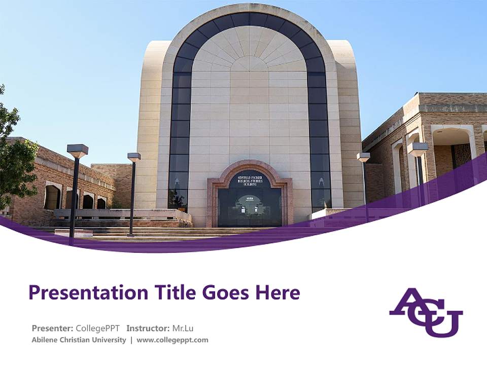 Abilene Christian University Course/Courseware Creation PPT Template4:3 ratio PPT effect preview image5