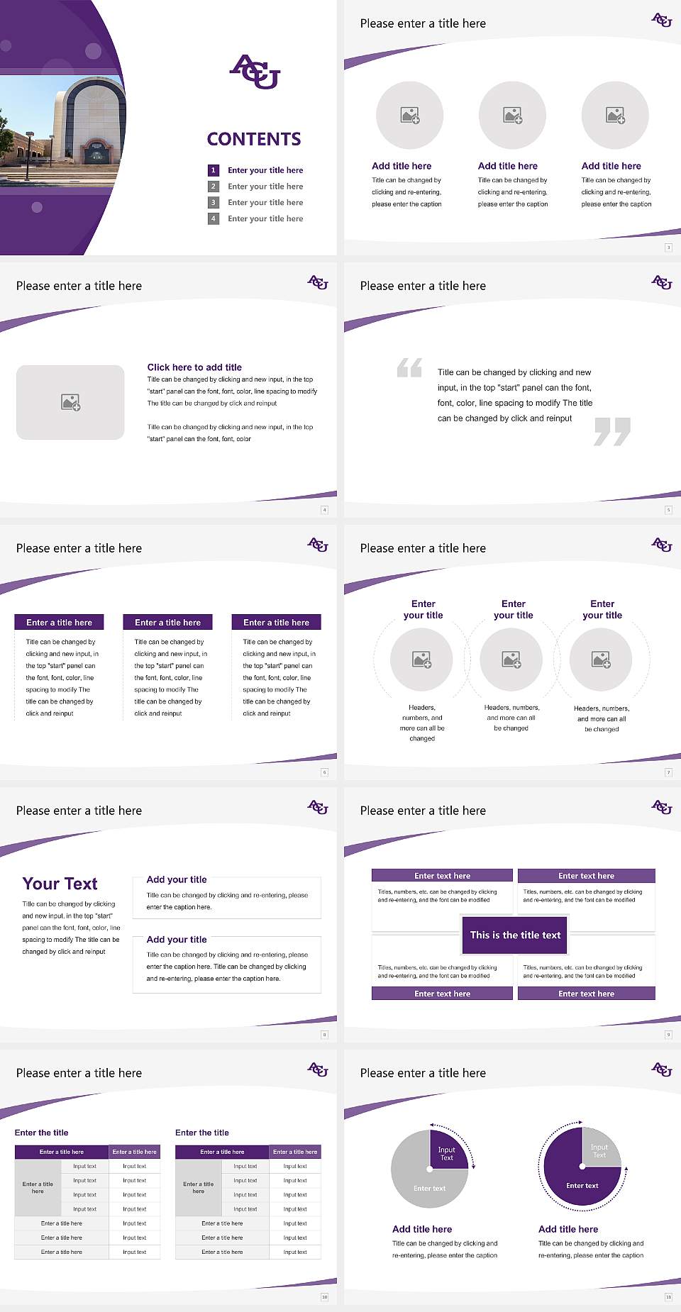 Abilene Christian University Course/Courseware Creation PPT Template4:3 ratio PPT effect preview image2