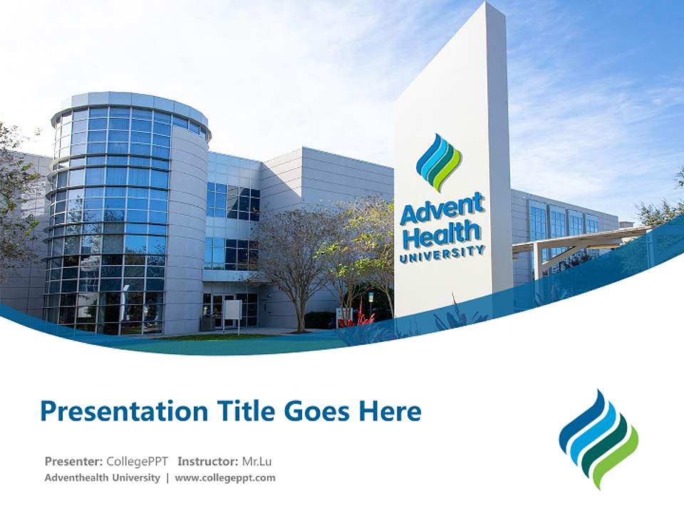 Adventhealth University Course/Courseware Creation PPT Template4:3 ratio PPT effect preview image5