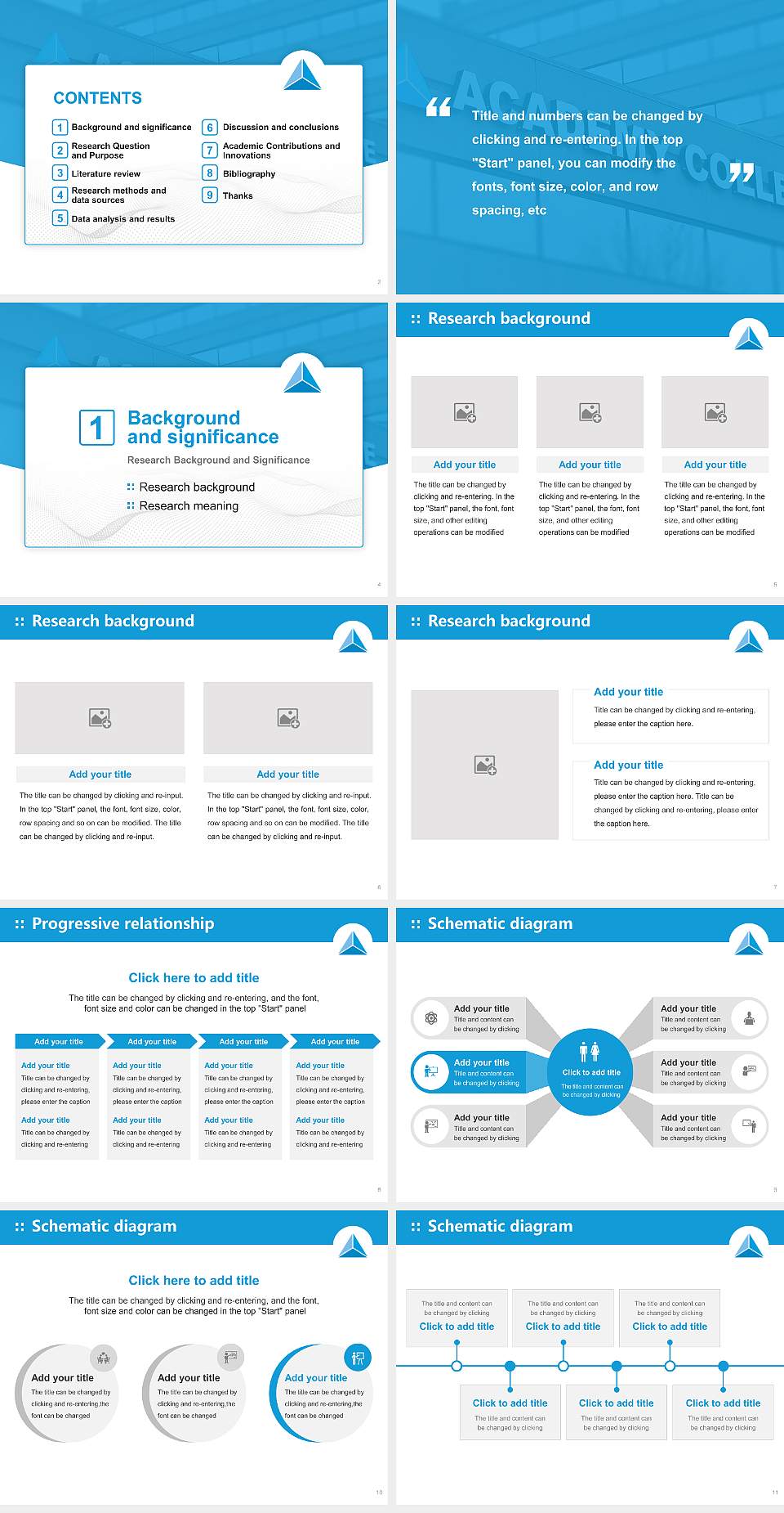 Academy College Graduation Thesis Defense PPT Template4:3 ratio PPT effect preview image2
