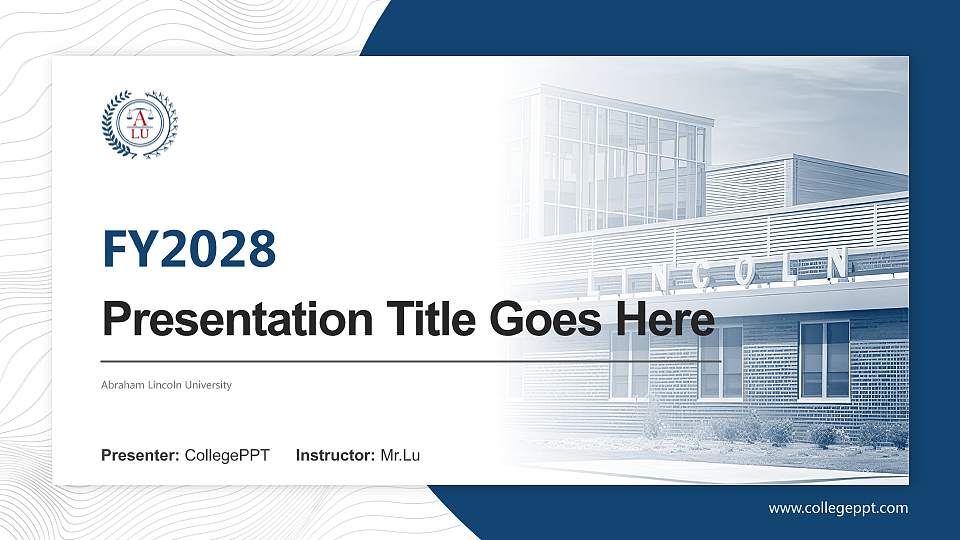 Abraham Lincoln University Academic Presentation/Research Findings Report PPT Template16:9 ratio PPT effect preview image