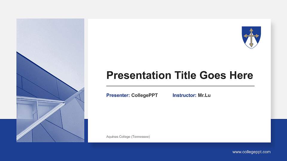 Aquinas College (Tennessee) General Purpose PPT Template16:9 ratio PPT effect preview image