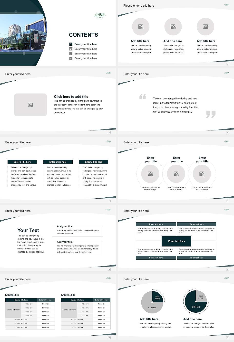 Antioch University-Seattle Course/Courseware Creation PPT Template16:9 ratio PPT effect preview image2