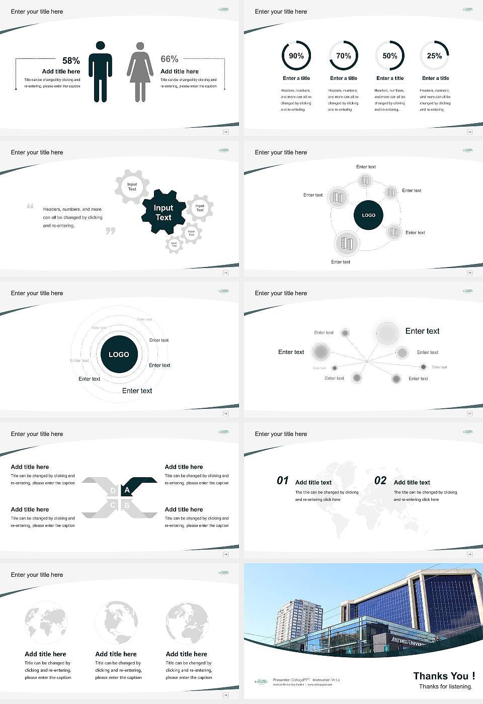 Antioch University-Seattle Course/Courseware Creation PPT Template16:9 ratio PPT effect preview image4