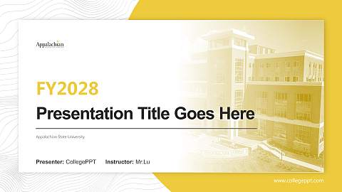 Appalachian State University Academic Presentation/Research Findings Report PPT Template