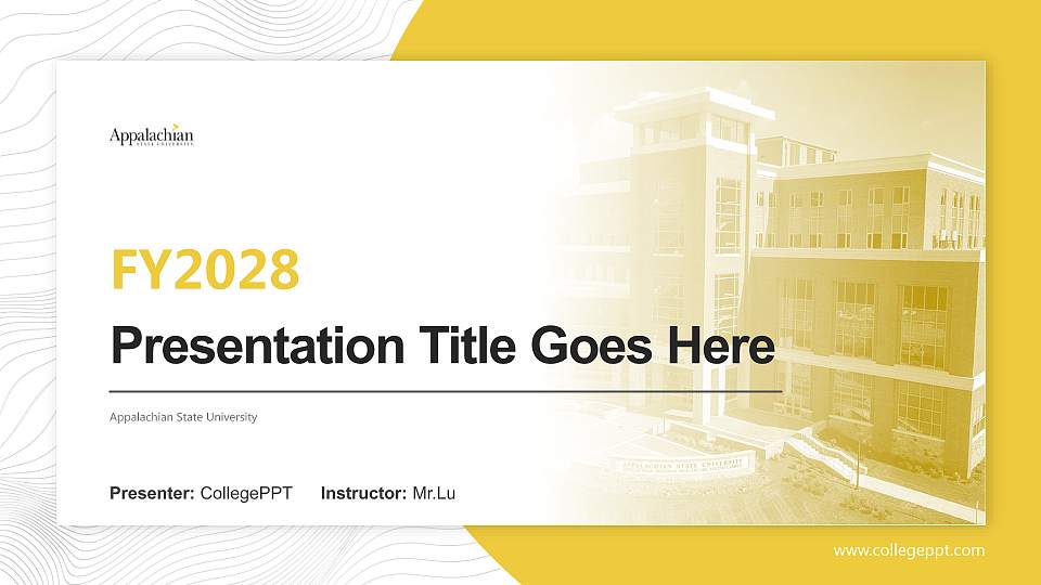 Appalachian State University Academic Presentation/Research Findings Report PPT Template16:9 ratio PPT effect preview image