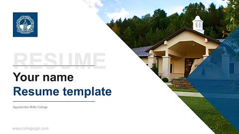 Appalachian Bible College Resume PPT Template