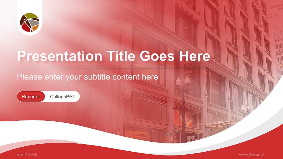 Adler University Lecture Sharing and Networking Event PPT Template16:9 ratio PPT effect preview image
