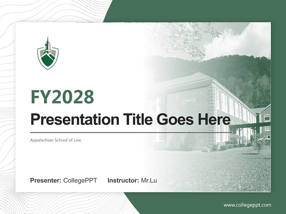 Appalachian School of Law Academic Presentation/Research Findings Report PPT Template4:3 ratio PPT effect preview image5