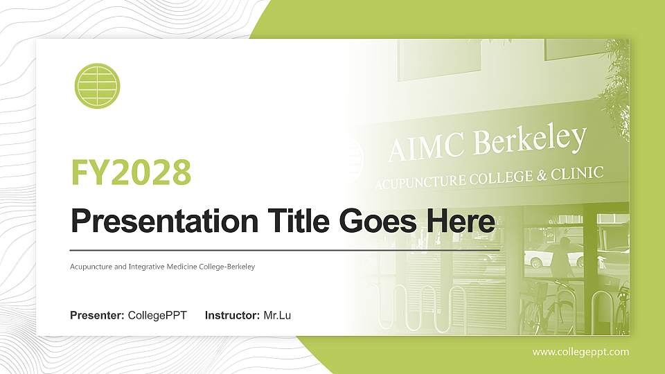 Acupuncture and Integrative Medicine College-Berkeley Academic Presentation/Research Findings Report PPT Template16:9 ratio PPT effect preview image