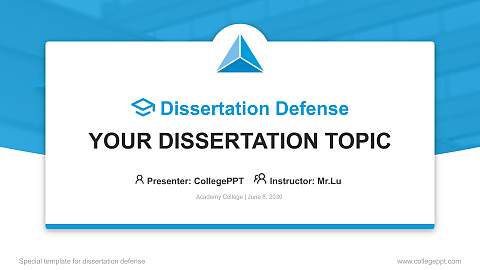 Academy College Graduation Thesis Defense PPT Template