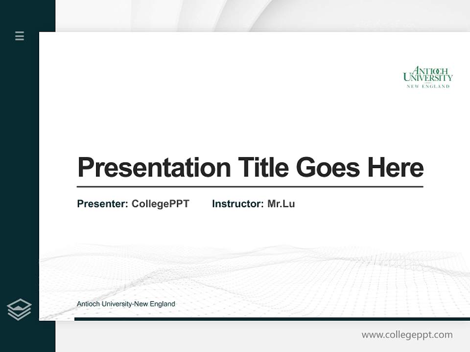 Antioch University-New England Thesis Proposal/Graduation Defense PPT Template4:3 ratio PPT effect preview image5