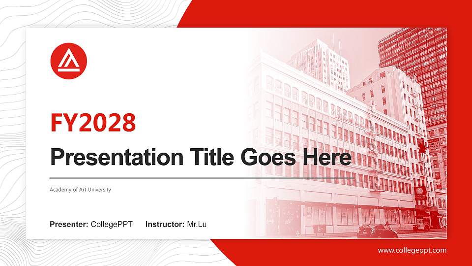 Academy of Art University Academic Presentation/Research Findings Report PPT Template16:9 ratio PPT effect preview image