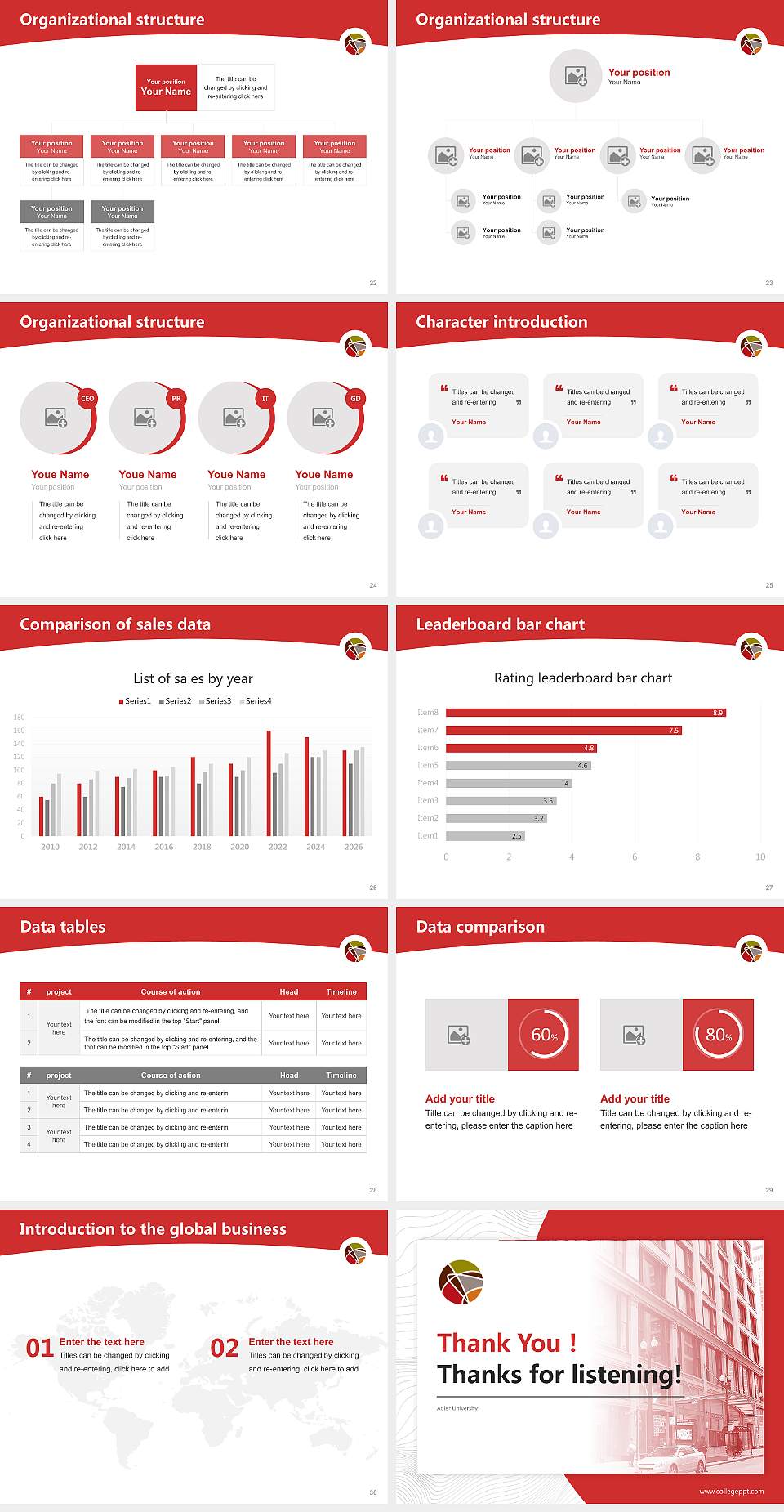 Adler University Academic Presentation/Research Findings Report PPT Template4:3 ratio PPT effect preview image4