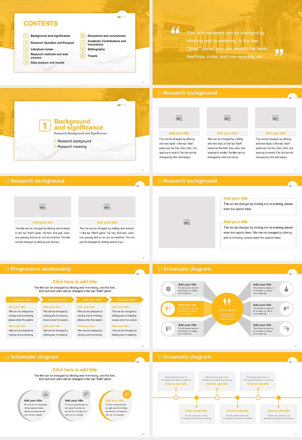 Adler Graduate School Graduation Thesis Defense PPT Template16:9 ratio PPT effect preview image2