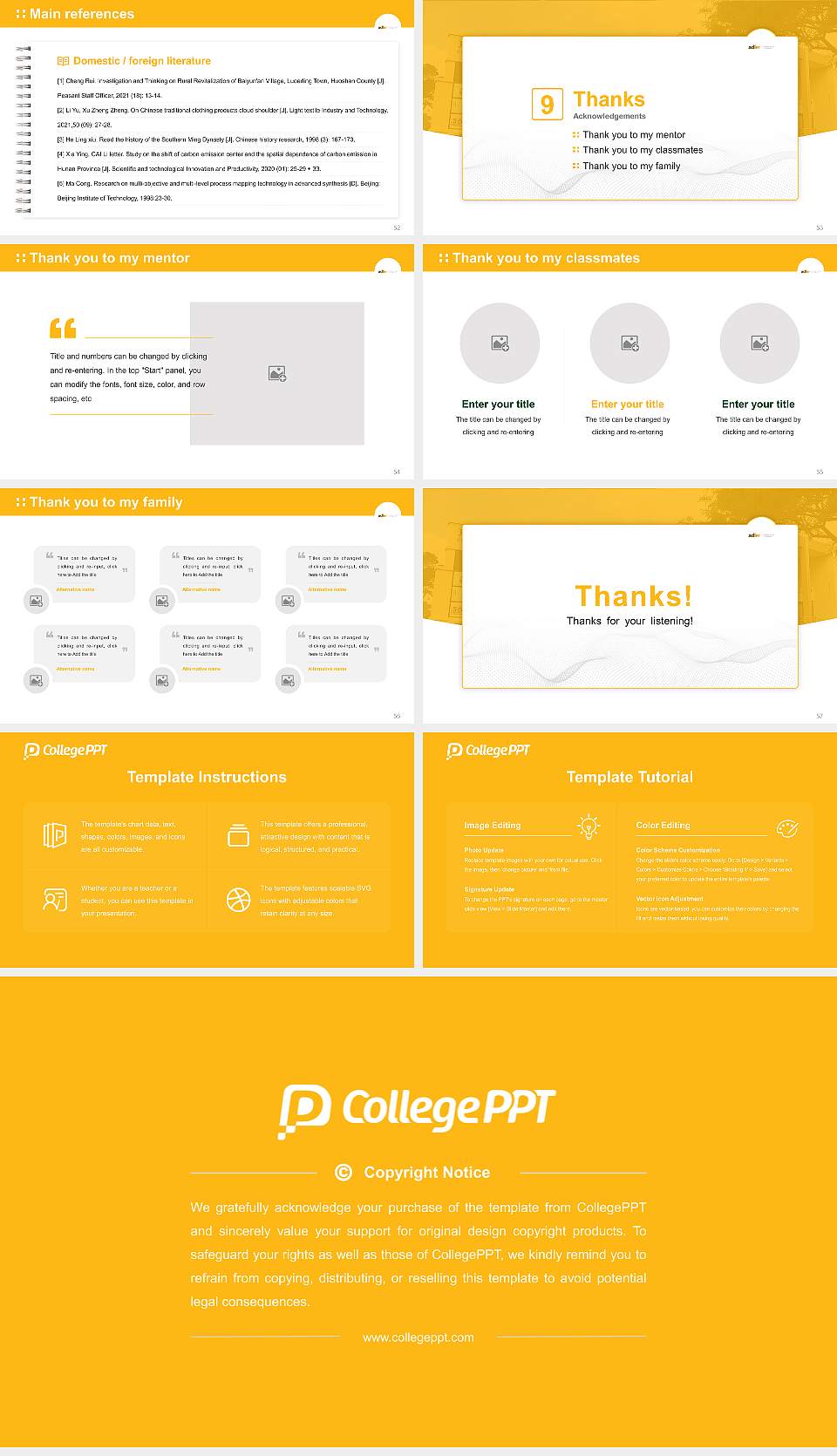Adler Graduate School Graduation Thesis Defense PPT Template16:9 ratio PPT effect preview image7
