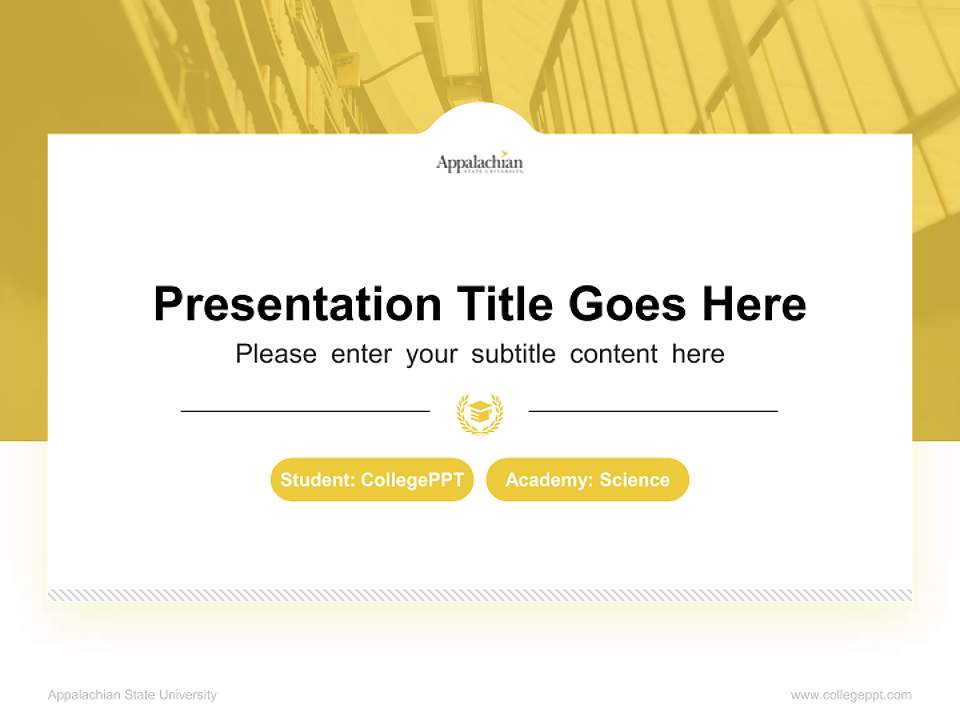Appalachian State University National Scholarship Defense PPT Template4:3 ratio PPT effect preview image4