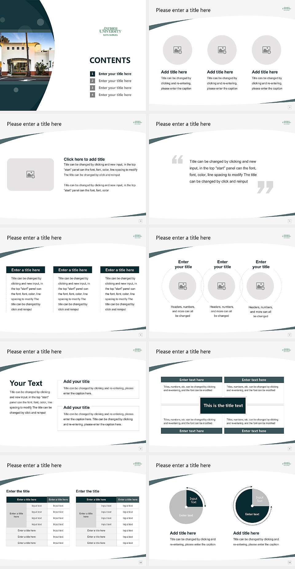 Antioch University-Santa Barbara Course/Courseware Creation PPT Template4:3 ratio PPT effect preview image2