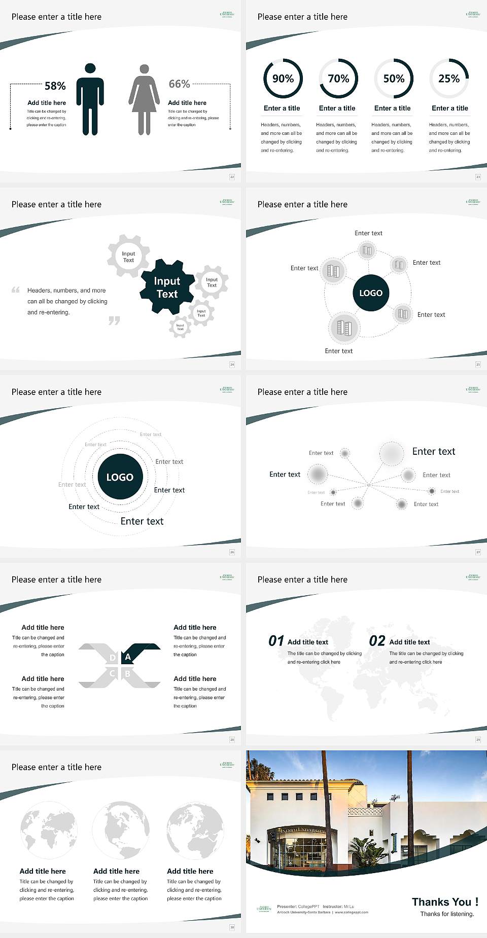 Antioch University-Santa Barbara Course/Courseware Creation PPT Template4:3 ratio PPT effect preview image4