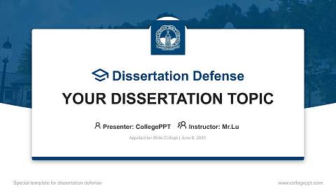 Appalachian Bible College Graduation Thesis Defense PPT Template