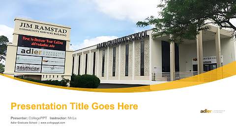 Adler Graduate School Course/Courseware Creation PPT Template