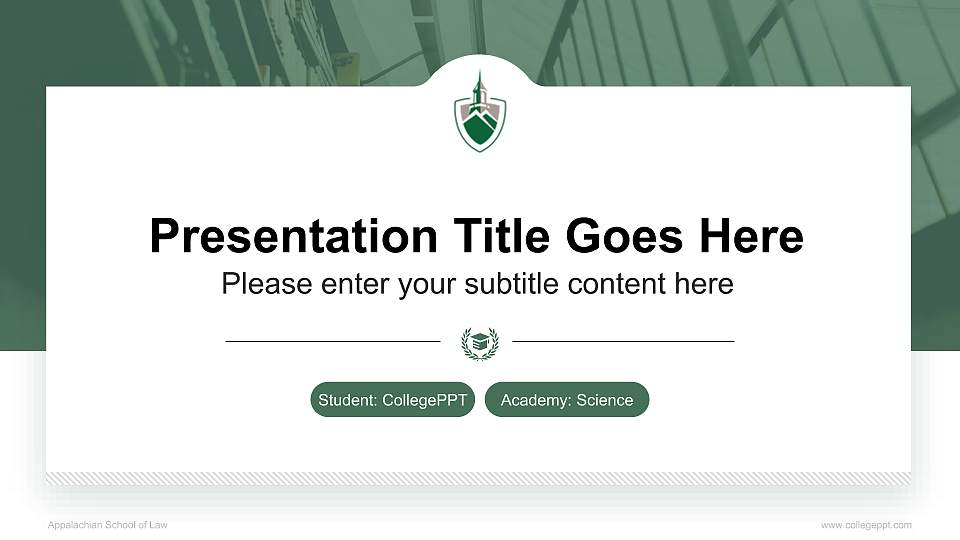 Appalachian School of Law National Scholarship Defense PPT Template16:9 ratio PPT effect preview image