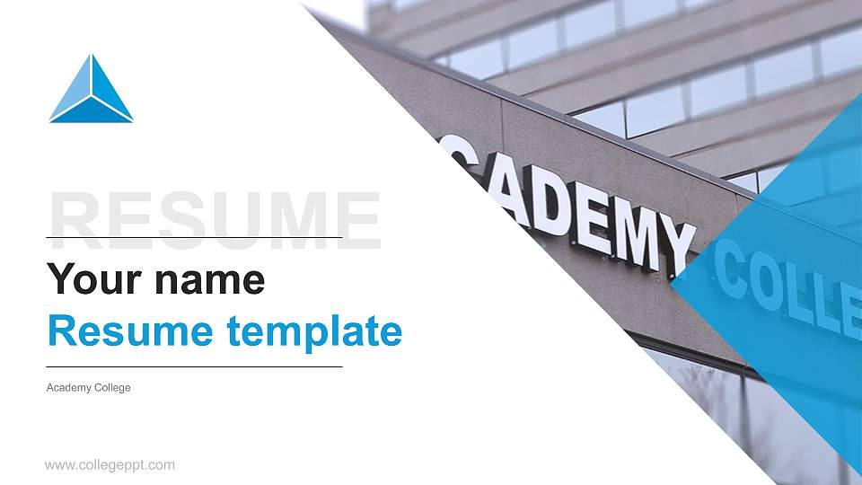 Academy College Resume PPT Template16:9 ratio PPT effect preview image