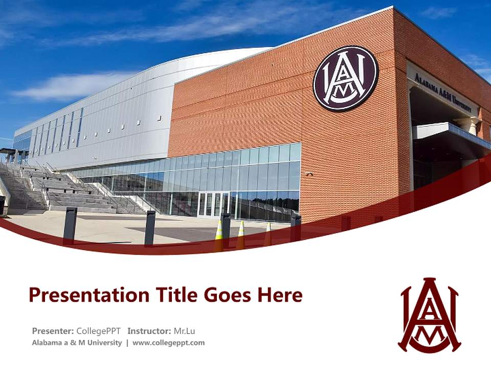 Alabama a & M University Course/Courseware Creation PPT Template4:3 ratio PPT effect preview image5