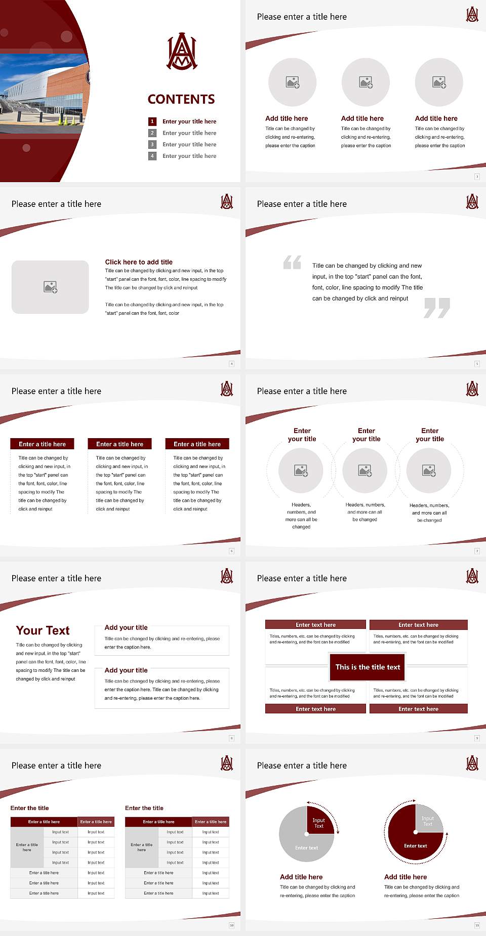 Alabama a & M University Course/Courseware Creation PPT Template4:3 ratio PPT effect preview image2