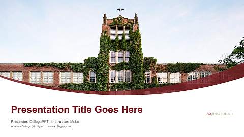Aquinas College (Michigan) Course/Courseware Creation PPT Template