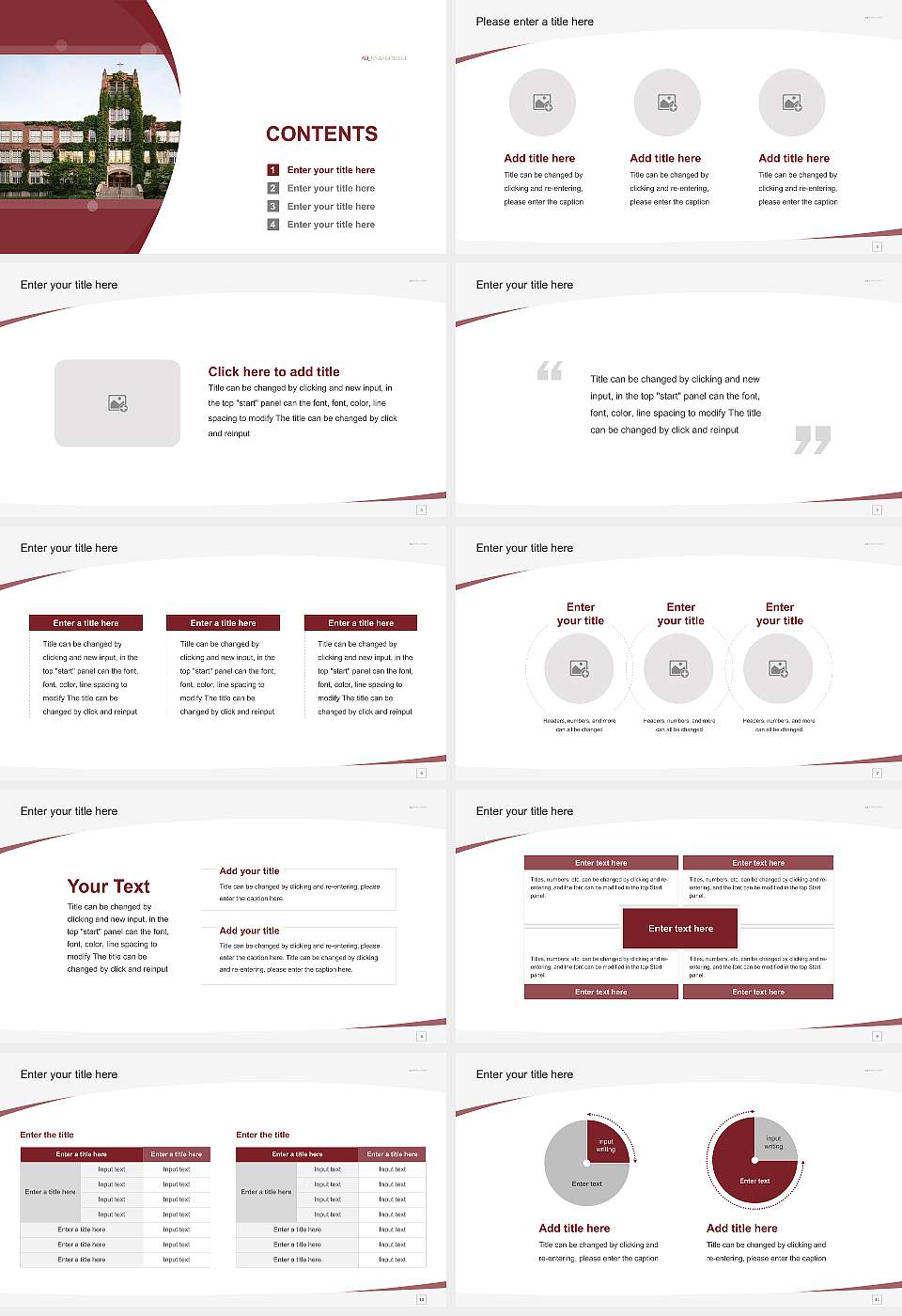 Aquinas College (Michigan) Course/Courseware Creation PPT Template16:9 ratio PPT effect preview image2