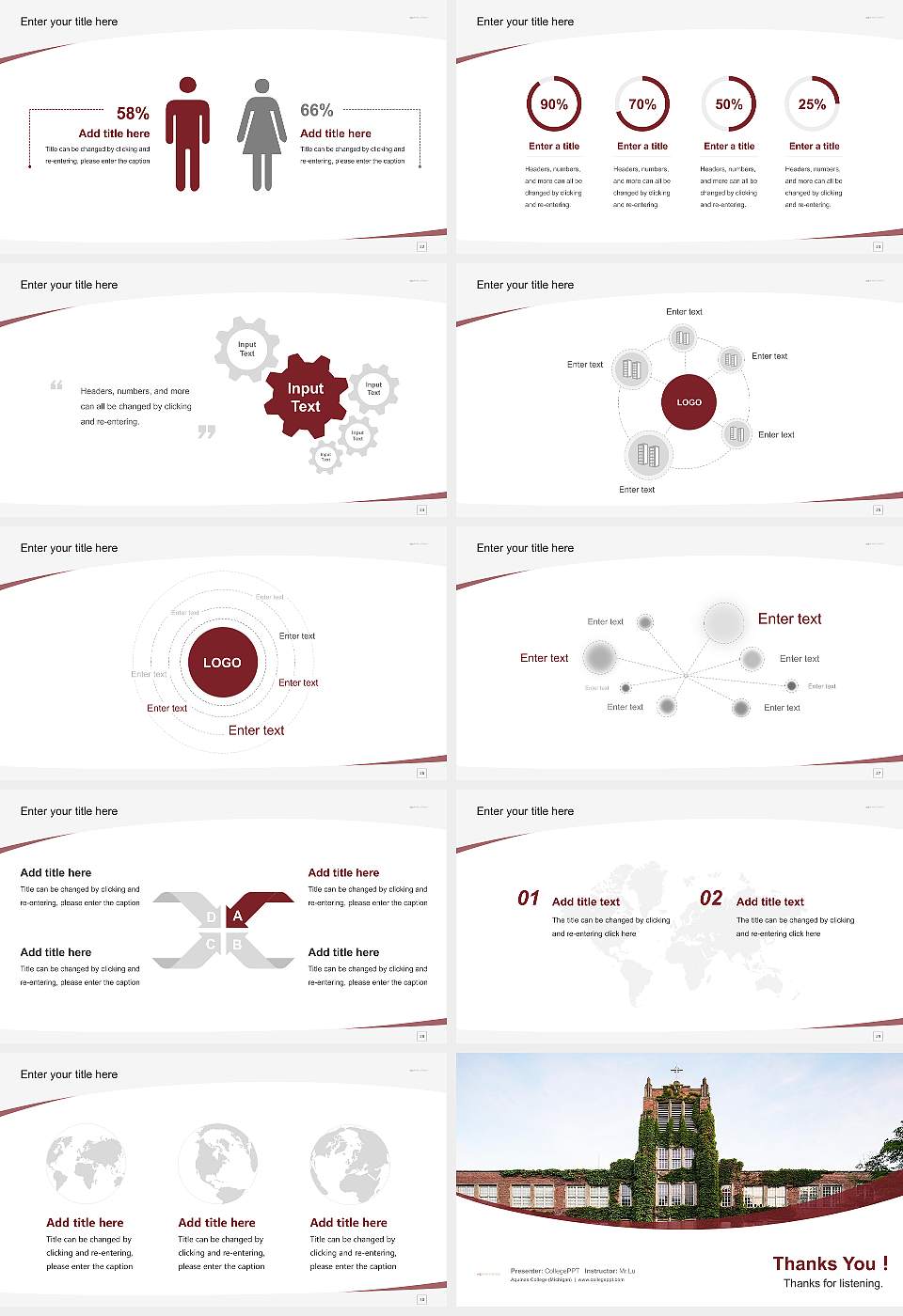 Aquinas College (Michigan) Course/Courseware Creation PPT Template16:9 ratio PPT effect preview image4