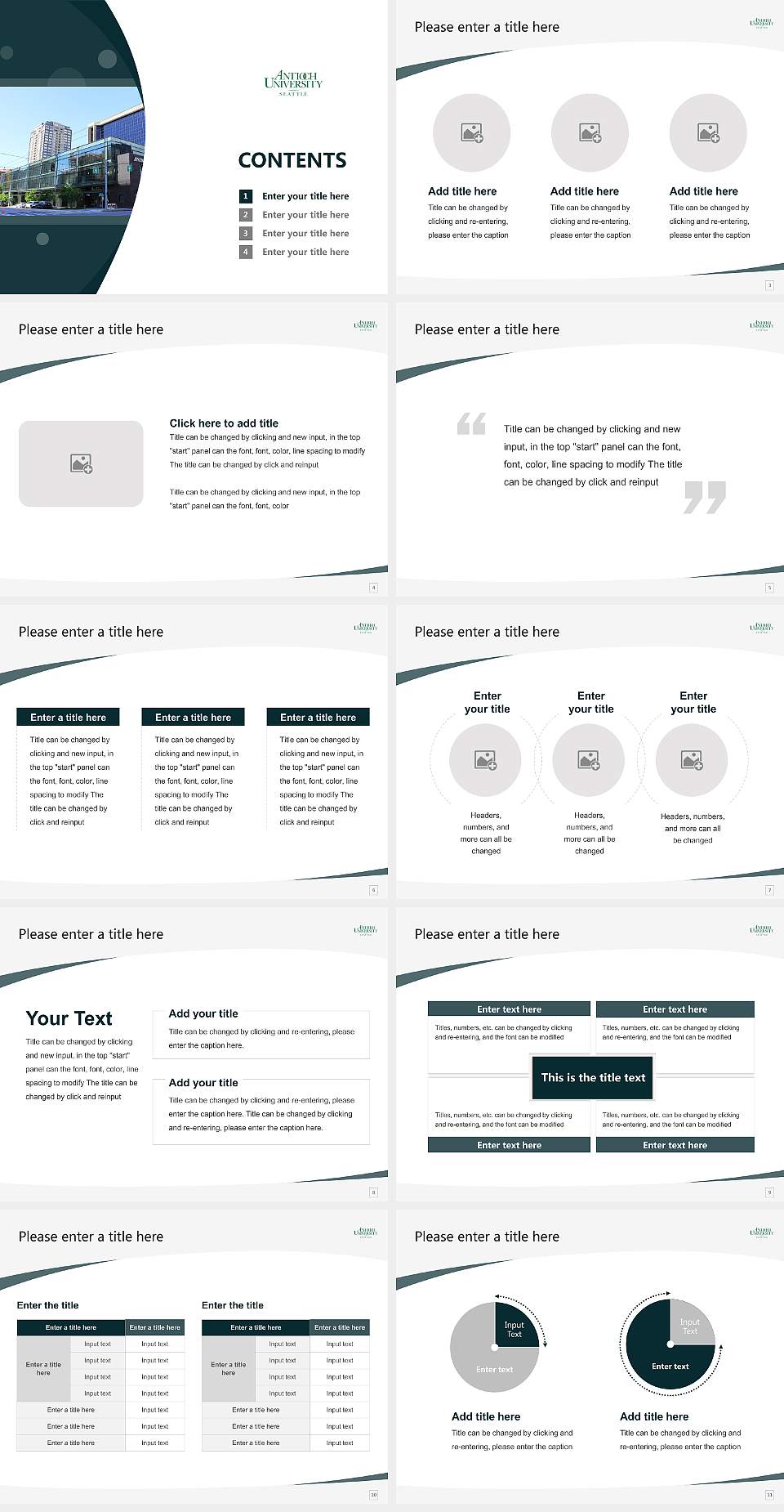 Antioch University-Seattle Course/Courseware Creation PPT Template4:3 ratio PPT effect preview image2