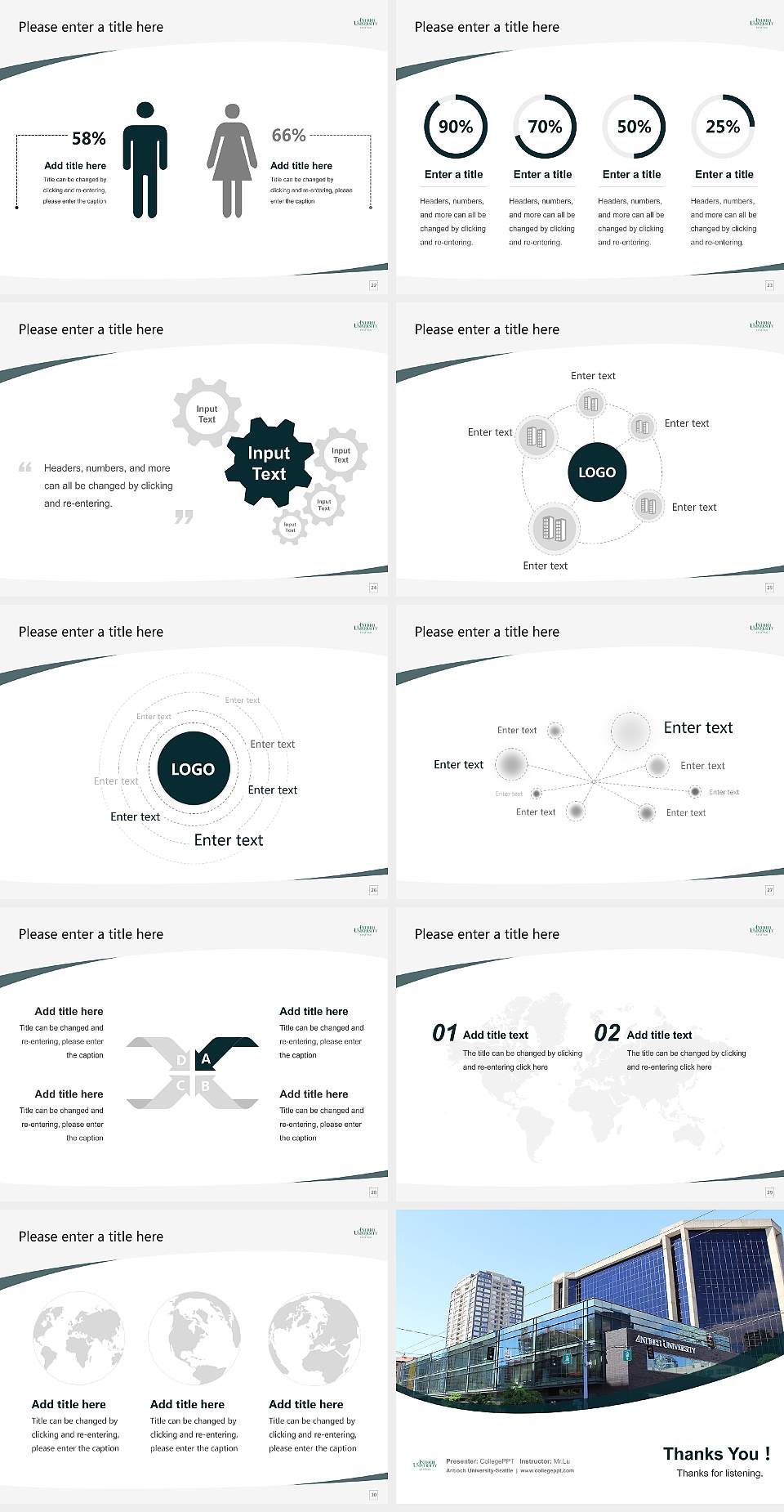 Antioch University-Seattle Course/Courseware Creation PPT Template4:3 ratio PPT effect preview image4