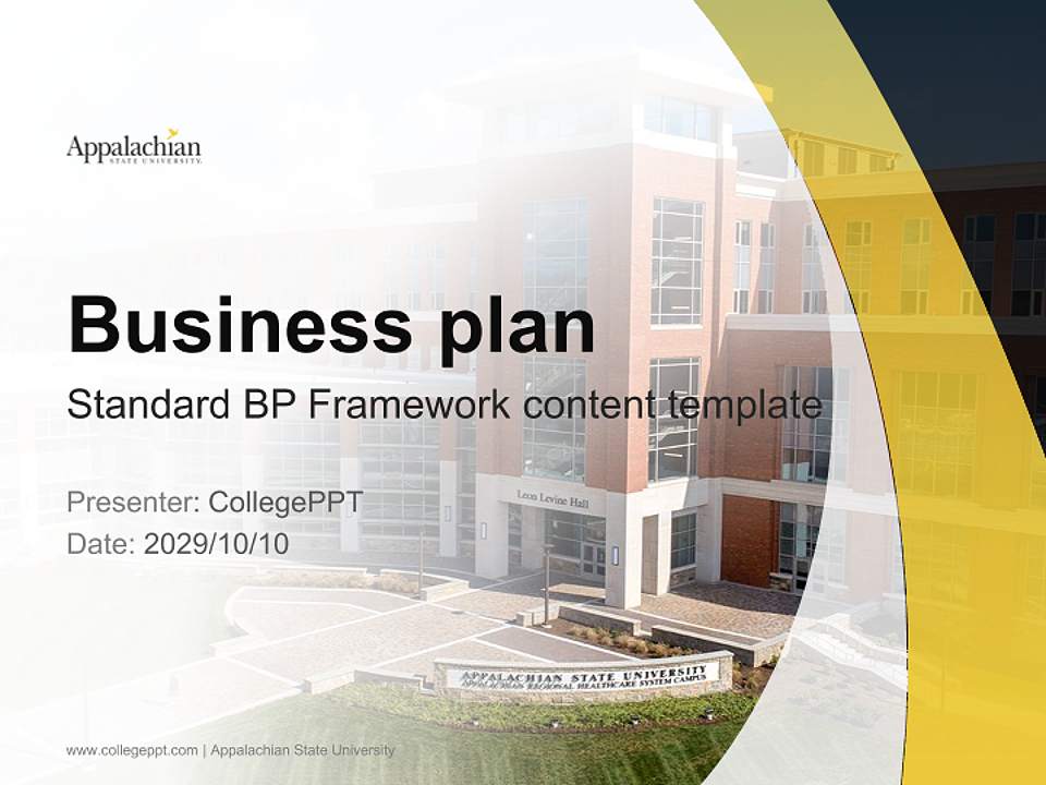 Appalachian State University Competition/Entrepreneurship Contest PPT Template4:3 ratio PPT effect preview image9