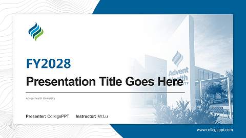 Adventhealth University Academic Presentation/Research Findings Report PPT Template
