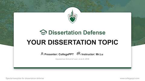 Appalachian School of Law Graduation Thesis Defense PPT Template