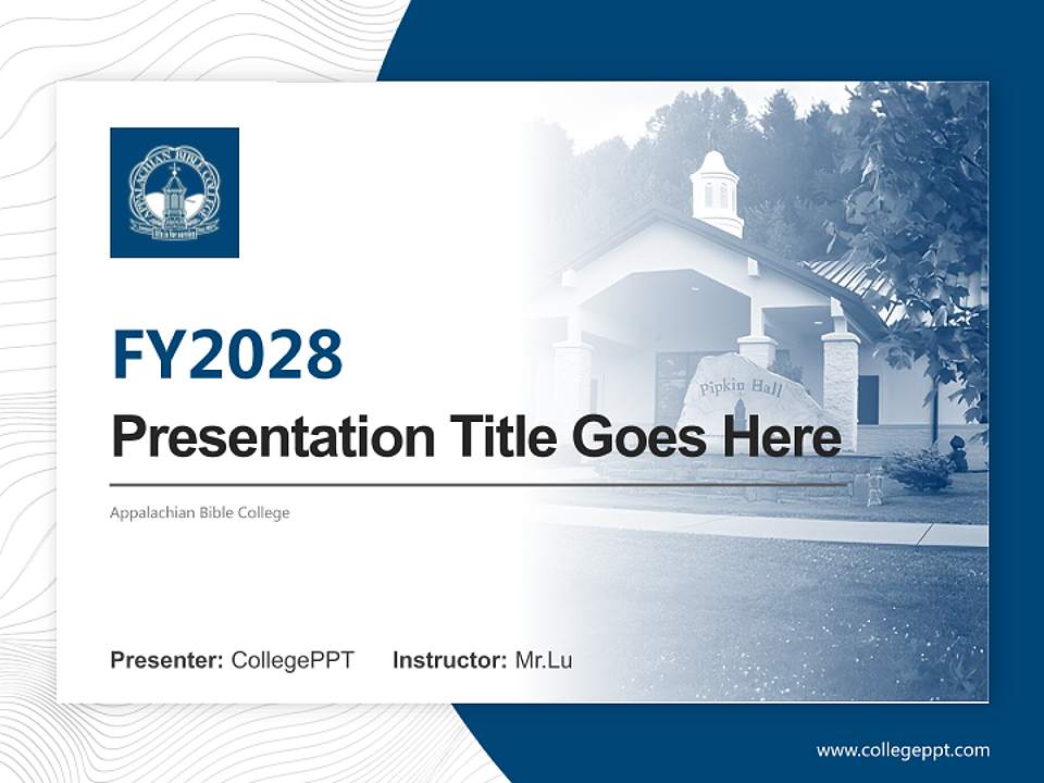 Appalachian Bible College Academic Presentation/Research Findings Report PPT Template4:3 ratio PPT effect preview image5