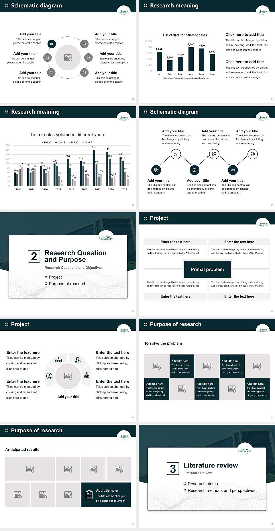 Antioch University-Seattle Graduation Thesis Defense PPT Template4:3 ratio PPT effect preview image3