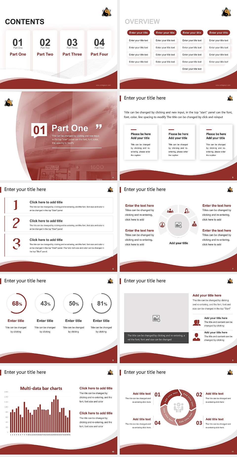 Academy of Chinese Culture and Health Sciences Lecture Sharing and Networking Event PPT Template4:3 ratio PPT effect preview image2