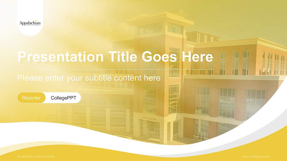 Appalachian State University Lecture Sharing and Networking Event PPT Template16:9 ratio PPT effect preview image