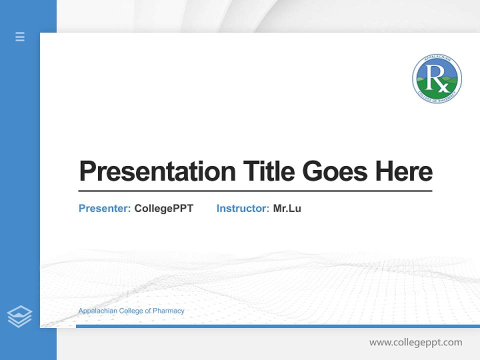 Appalachian College of Pharmacy Thesis Proposal/Graduation Defense PPT Template4:3 ratio PPT effect preview image5