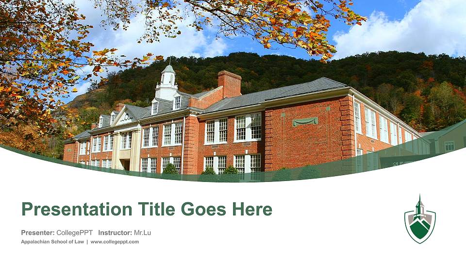 Appalachian School of Law Course/Courseware Creation PPT Template16:9 ratio PPT effect preview image