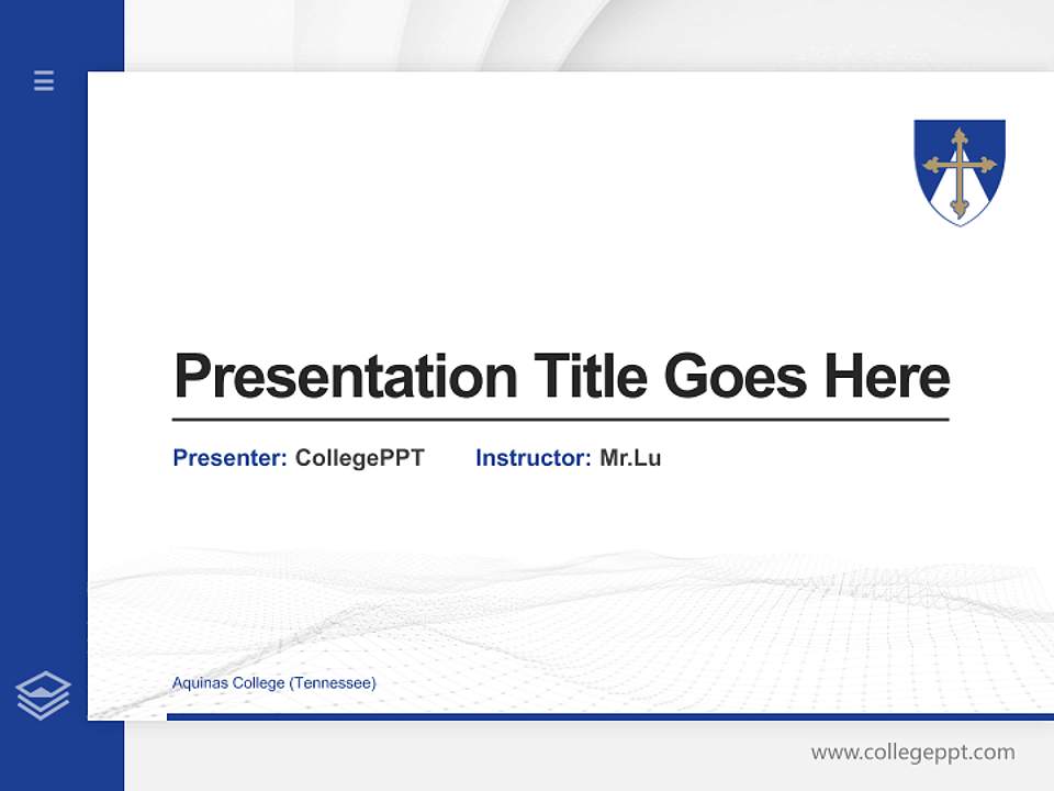 Aquinas College (Tennessee) Thesis Proposal/Graduation Defense PPT Template4:3 ratio PPT effect preview image5