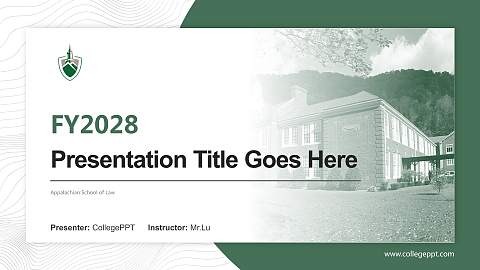 Appalachian School of Law Academic Presentation/Research Findings Report PPT Template