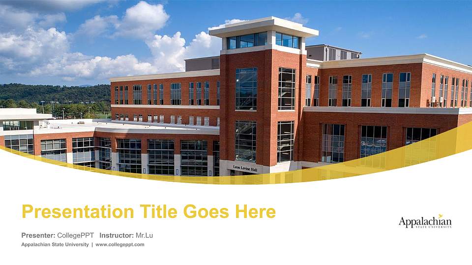 Appalachian State University Course/Courseware Creation PPT Template16:9 ratio PPT effect preview image