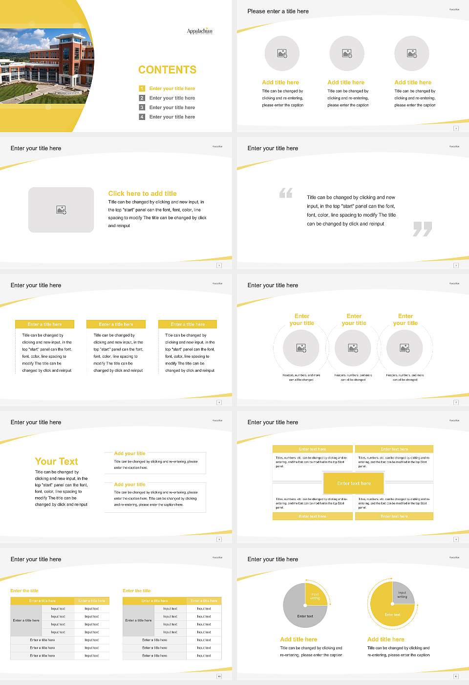 Appalachian State University Course/Courseware Creation PPT Template16:9 ratio PPT effect preview image2